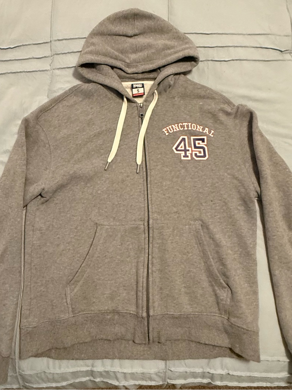 Functional 45 Gray Zip-Up Hoodie